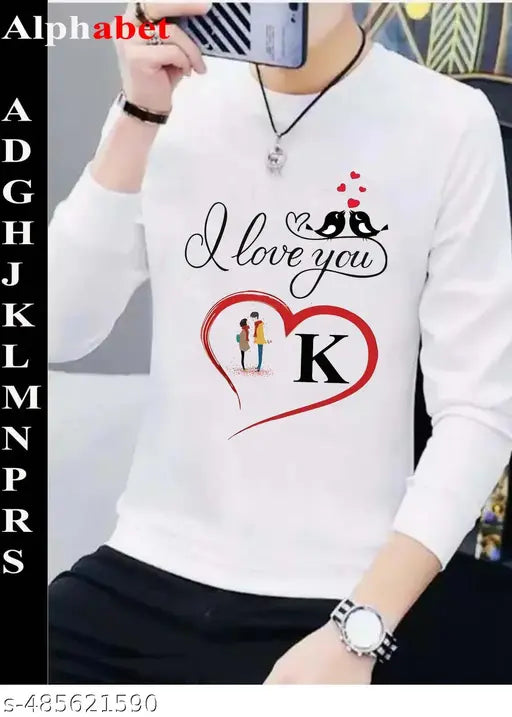 Sparrow K Full Sleeve Tshirt for Boys and men White full sleeve tshirt
